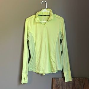 Brooks neon yellow 1/4 zip